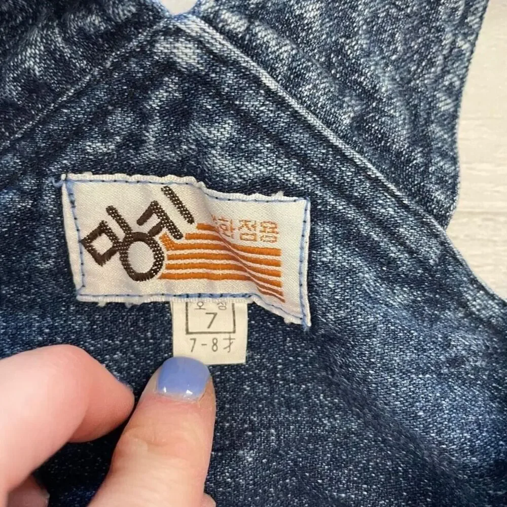 kids minkey Momo‎ stonewashed overalls
